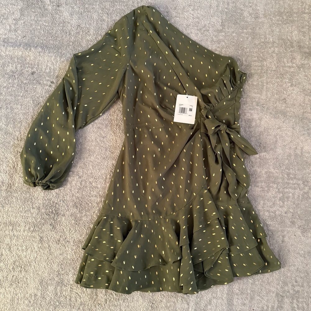 Endless Rose Olive One Shoulder Dress
